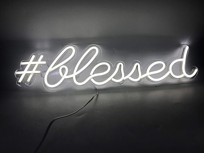Ulalaza LED Neon Sign Night Light for Wall Party Décor Bedroom Room Bar Wedding Home Birthday Art Decoration Christmas with USB Chain Light modulator 5v (lets party blue)