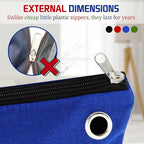 4 Pcs Interoffice Mailer Canvas Transit Sack Zipper Bag 18" x 14" Large Zipper Pouch with Grommet Interoffice Mail Bag (Black,Blue,Red,Green)