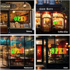 48"x16" Large LED Open Signs for Business with Smart APP & Remote Control, Adjust Brightness/Color/Timer Function, Ultra Bright Open Sign for Window Storefront Bar Restaurant (Multicolor)