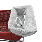 Portable Shopping Cart Cover, High Chair and Grocery Cart Covers for Babies, Kids, Infants & Toddlers, Attached Carry Bag (Gray Chevron)