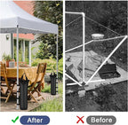 6 Pack Canopy Weight Sand Bags Black 168 LBS Large Canopy Support Frame Fixed Sandbag Windproof Sandbag Canopy Weight Bags for Instant Outdoor Sun Shelter Patio Umbrella, No Sand