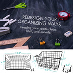 LIGHT DUST 3-Pack Pegboard Baskets with Hooks, Wall Organizer Hooks Assortment, Workbench Storage System for Hardware, Attachments, Accessories