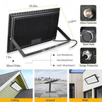 600W 2pack LED Stadium Flood Lights ,(3050W Equivalent)67500LM Super Bright LED Arena Outdoor Lights,100-277V IP66 Waterproof 5000K Daylight White Commercial Lighting for Sports Fields and Counts