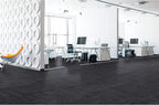 Mohawk Elite 24" x 24" Berber (Loop pile), 0.08" Pile Height, Carpet Tile, Nylon Fiber, Ebony Color, (1 Tile)
