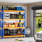 4000LBS Garage Shelving 48" W Garage Shelving Heavy Duty 4-Tier Metal Storage Shelves Adjustable Shelf Unit Storage Rack for Basement Supermarket Warehouse 48" W x 20" D x 78" H Blue-Orange