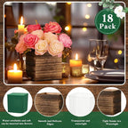 Dandat 18 Set Wood Cube Planter Box Square Wood Vase Rustic Cube Planter Box with Removable Plastic Liner Floral Foam Blocks for Centerpieces Home Wedding Garden Decor, Country Style (Brown)