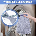 Commercial Heavy Duty Mop Heads Replacement for Rubbermaid: 6 Packs Industrial Wet Mop Head for Floor Cleaning - Commercial Products Wet Refills