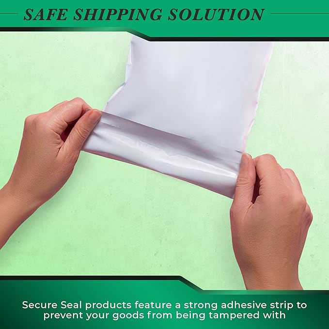 100 Pack of 9 x 12 White Poly Mailers - Self Sealing Shipping Envelopes â€“ Medium Plastic Shipping Mailers - White Poly Bags, Durable, Multipurpose, Water Proof - Packaging Bags for Small Business