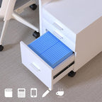 3 Drawer Mobile File Cabinet on Wheels,White fully assembled Rolling Storage Organizer for Letter/A4 Files, Ideal for Office, Home, Classroom Organization,Printer Stand,19" L x 16" W x 22" H