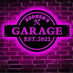 Custom Neon Garage Sign - Personalized Light Up LED Name Sign