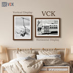 VCK 18x24 Poster Frame 5 Pack, Brown Wood Picture Frame with Exclusive Wood Grain, Wall Hanging