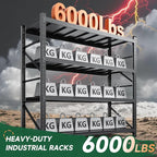 Letaya 6000LBS Storage Shelves Heavy Duty,79" W Garage Shelving Units, 4 Tier Adjustable Utility Rack Shelf,Large Metal Industrial Shelves,for Shop,Warehouse,Basement (79" W x 24" D x 79" H)