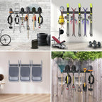 Garage Tool Organizer Wall Mount, 48 Inch Adjustable Garage Tool Storage Rack, Heavy Duty Garden Tool Organizer Rack, Yard Tool Organizer System for Rake Shovel Broom Mop Wall Holder