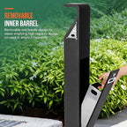AIWFL Commercial Trash Can with Removable Inner Barrel, 3 Openings, All-Metal Construction, Standing Trash Bin for Outside Sidewalks Roadside Hotel Scenic Area