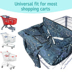 Shopping Cart Cover for Baby,2-in-1 High Chair Cover with Portable Cloth Bag,Cart Seat Pad for Babies Grocery Cushion Cover Restaurant,Suitable for All Supermarkets