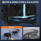 35" Foldable Wagon for Beach with 350lbs Weight Capacity, Heavy Duty 280L Extra Large Collapsible Foldable Wagon for Camping, All Terrain Beach Wagons Extended with Cup Holders for Sand