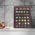 GMFrames 16x20 Wooden Shadow Box Frame with Removable Shelves Deep Display Case for Military Medals Keepsakes Cherry