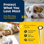 PROTECTO 2-Pack Heavy Duty Cord Protectors from Pets No Chew Solution, 10ft Easy to Use Dog & Cat Cord Protector, Clear & Odorless Critter Cord Cover for Pets, Power Audio Video Wire Protector Tubing
