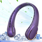 Portable Neck Fan, Neck Fans for Men, 4000 mAh Rechargeable Personal Fan,360° Hands Free Bladeless Fan, 3 Speeds Adjustable, Faster Cooling, Super Quiet, Suitable for Home, Office, Sports