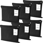 6 Pcs Interoffice Mailer Canvas Transit Sack Zipper Bag 18" x 14" Large Zipper Pouch with Grommet Interoffice Mail Bag (Black)