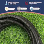 15 Ft Outdoor Extension Cord - 12/3 SJTW Heavy Duty Black Extension Cable with 3 Prong Grounded Plug - Power Cord for Lawn, Garden, Appliances