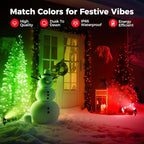 L LOHAS LED Christmas Spotlight Outdoor, Red Spot Lights for Yard, Auto On/Off 5W 120V Landscape Lighting for House, Holiday, Trees, Decoration, 450LM IP66 Waterproof, UL Listed, 2 Pack