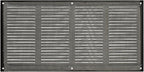 Repa Market Air Vent Cover 16x8 Inch (Outer Dimensions) Anthracite Galvanized Steel Louvered Grill Cover with Mesh Screen/Wall or Ceiling Vent/HVAC Register for Indoor and Outdoor Ventilation