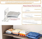 Yieach Clear Acrylic Shelf Dividers for Closet Organization,4 Pack Adjustable Bags,Clutch,Purse Organizer and Storage,Handbag Organizer for Closets,Purse Divider,8.8″ Tall Sweater,Tshirt,Towel Divider