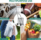 YITAHOME Folding Shopping Cart with Wheels, Portable Collapsible Grocery Cart for Seniors, Rolling Utility Cart for Laundry, Storage & Organizer (Foldable, Easy Carry)