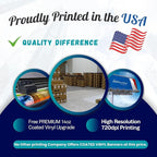 Custom Vinyl Banner, 14oz Premium Coated Vinyl, Full Color, indoor/outdoor Heavy Duty Sign, Design Online or Print Your Design file. 1 Sided (4 X 20 ft (H X W))