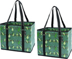 BeeGreen Large Waterproof Reusable Bags Christmas Heavy Duty Shopping Tote for Groceries Pool Gift with Webbing Handles