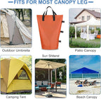 PATIKIL Canopy Weight Sand Bags, 4 Pack 112 Lbs Total Extra Large Weights Bags Waterproof Tent Leg Weights Sandbags for Outdoor Canopy Tent Sun Shelter Patio Ladder Orange (18x9")