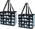 BeeGreen Large Waterproof Reusable Bags Christmas Heavy Duty Shopping Tote for Groceries Pool Gift with Webbing Handles