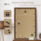 VCK 16x24 Picture Frame 5 Pack, Brown Wood Poster Frame with Exclusive Wood Grain, Wall Hanging