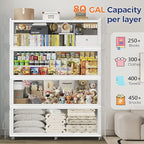 240 Gallon Extra Large Collapsible Storage Bin with Lid, 960QT Stackable Plastic Organizer with 6x Wheels, Foldable Drawer Cabinet for Closet, Living Room Office, Kitchen 3Pack, White