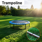 Extra-Large Heavy Rebar Trampoline Wind Stakes with Flat Welded Head,12’’x3’’x0.32’’ Trampoline Stake, Ground Anchor for Securing Trampoline, Tents, Fences, Tarps, Garden Cloth, Hoses (16)