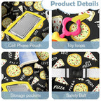Shopping Cart Cover for Baby 2-in-1 High Chair Cover with Safety Harness Multifunctional Black Pizza Cart Covers for Babies Soft Padded Grocery Cart Cover for Baby Boy Girl