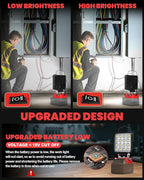 LIVOWALNY LED Work Light Compatible with Milwaukee 18V Battery, 2PCS 70W Portable Flood Light with USB Type-C Charger Port, Cordless Tools Flashlight for Construction Car Repairing Emergency, 7000 LM