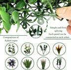 Artificial Grass Boxwood Hedges Wall Panels: 20"x20" 12P UV-Anti Faux Greenery Fake Ivy Leaves Privacy Fence Screen Backdrop for Garden Covering Privacy, Outdoor Indoor Decor