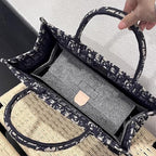 Doxo Purse Organizer Insert for Handbags, Felt Purse Organizer for Purse with 2 Sizes, Tote Bag Insert Compatible with D Large Book Tote Bags & Lv Onthego GM and More (Grey-With Cover)