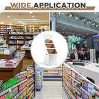 3 Tier Cardboard Display Stand, Point of Purchase Dump Bin Display Rack 65.75 Inch White Corrugated Cardboard 3 Layer Brochure Repeatable Removable Holder for Vendor Events Markets Booklets