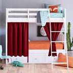 JIUZHEN Short Blackout Curtains for Small Window - Cafe Room Darkening Privacy Thermal Insulated Half Window Curtains Tiers for Bathroom,Kitchen, W 42 x L 36, Set of 2 Panels with Tiebacks, Red