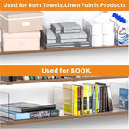 Yieach 4 Pack Clear Acrylic Shelf Divider for Closet Organization - 9.2″ Tall Closet Dividers for Wood Shelves,Cupboard,Vertical Shelf Separators in Closet for T-Shirt,Purse,Handbag,Sweater Organizer