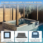 4x4 Post Base 2Pcs-Inner Size 3.6x3.6-Heavy Duty Metal Post Brackets-Deck Post Anchors-Solid Steel-Powder Coated-Wood Post Holder for Porch Handrail Railing Pergola Fence Pavilion-Support Deck Base