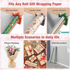 Tabletop Gift Wrapping Tool with Tape Dispenser–2 Pack Adjustable Wrapping Paper Table Clamps with 2 Tapes–Perfect for Christmas, Holidays, and Crafting