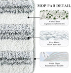 12 Pack Microfiber Mopping Pads Compatible with JOYMOOP, Libman, Oshang Flat Mop and Most 13"X5" Flat Floor Mop, Reusable & Washable Microfiber Cleaning Pads