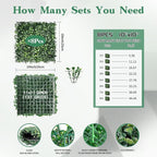 Artificial Grass Wall Panels, 8 PCS 10"x10" Boxwood Hedge Wall Panels with 100 Zip Ties, Boxwood Panels Backdrop for Outdoor Indoor Decorative Garden Fences Backyard Patio Privacy Hedge