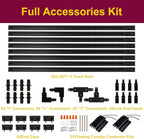Black Full Accessories and Rails Kit for H Type Track Lighting Systems 26FT Track Rails, Floating Canopy Connector, Live End, I, T and L Connectors.Great Value Set for LED Track Lighting