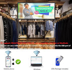 P3 Full Color LED Scrolling Programmable Sign Brightness Adjustable, IP65 Outdoor Digital Message Board, WiFi + USB Control Led Message Signs for Restaurant to Display Text/Images/Video 40''x17''