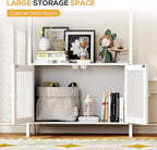 Bookcase with Drawers, 4-Tier Bamboo Bookshelf Ladder Shelf with 6 Hooks, Tall Narrow Retro Book Shelf, 24.8"L x 10.6"W x 59.5"H, Standing Storage Organizer for Living Room, Office, Bedroom, White